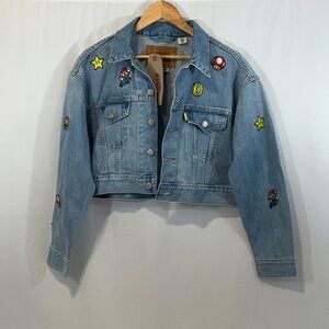 Levi’s X Super Mario Cropped Dad Trucker Jacket